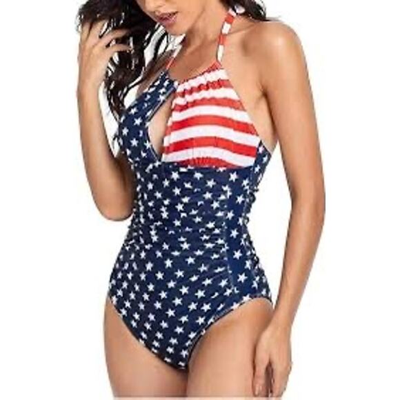 NWT American Flag one piece swimsuit - Picture 1 of 6